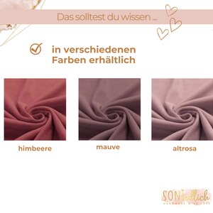 Loop aus Rib-Jersey, Farben himbeere, mauve, altrosa