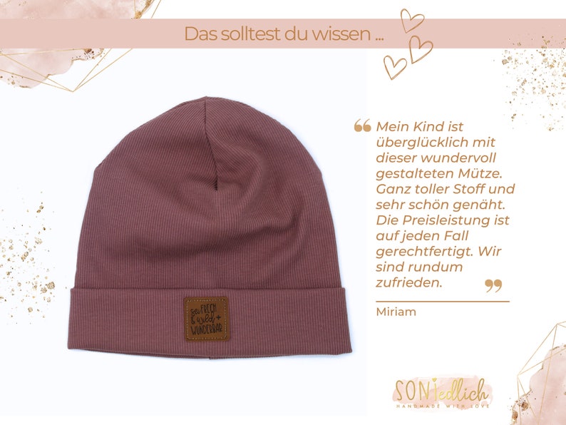 Hipster-Beanie aus Rib-Jersey, Bewertung