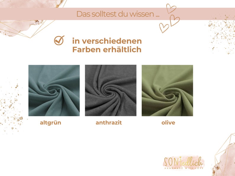 Loop aus Rib-Jersey, Farben altgrün, anthrazit, olive