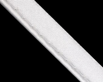 0.75 EUR/meter - 2 m piping tape satin width 10 mm in white