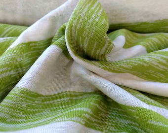 Linen Jersey Laila wolllime melange block strips