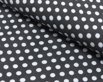 Polkadots Viskose dunkelgrau weiß