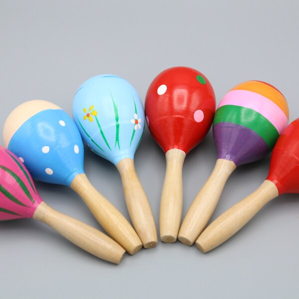 Wooden rattle rattle Maraca baby baby rattle wood