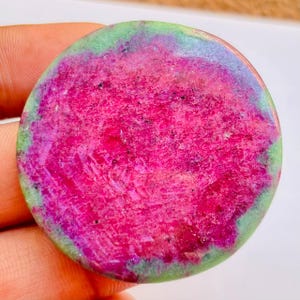 AAA Ruby Zoisite, Premium Natural Ruby Zoisite Heart, Ruby Zoisite Cabochon , Green Red  Gemstone, Large Natural  H.H. GEMS