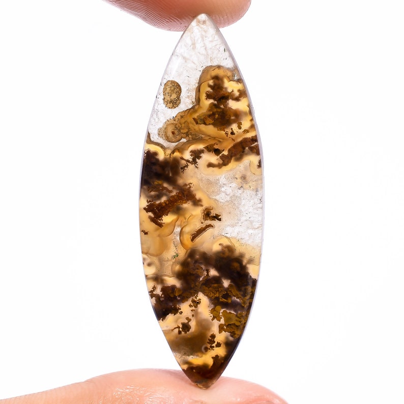 Incredible Top Grade Quality 100/% Natural Montana Agate Marquise Shape Cabochon Loose Gemstone For Making Jewelry 24 Ct 49X15X3 mm H-3744