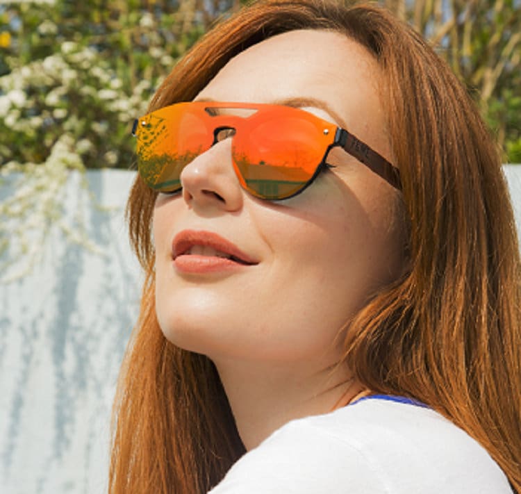 Orange mirror glasses hotsell