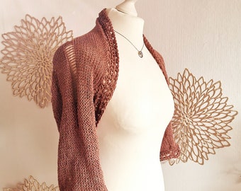 Knitted Shrug Women, lovely color gradient, knitting bolero
