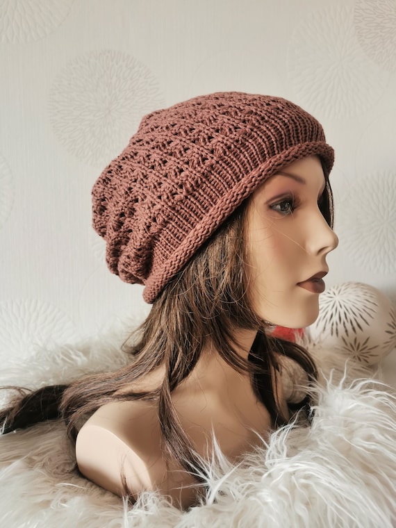 Knit Cap Summer Beanie Womens Knit Cap Womens Slouchy Hat Summer