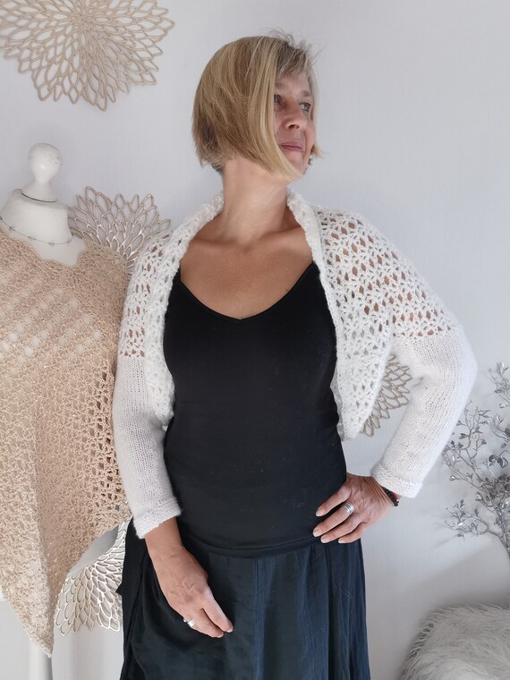 Wedding Cardigan Bridal Jacket Ivory 