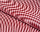 0.5 m Karo Leto baby mini-check red white 3 x 3 mm