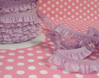 Polka Dot Frill Trim Pink per metre Polka Dot Frill Trim Pink per metre