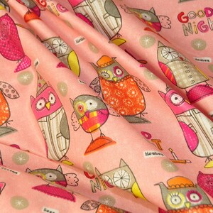 0,25 x 0,75 m oilcloth with teflon OWLS pink image 4