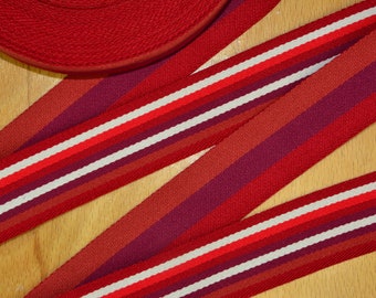 2 m SEATBELT stripes rouge/violette 40 mm col. 72