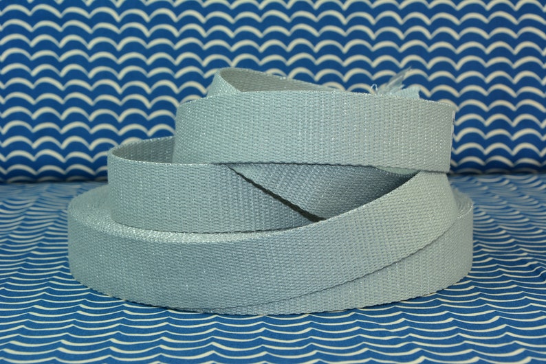 2 m x 30 mm LUREX Gurtband grau/silber Trageband Gurt seatbelt ceinture silber/grey GLITZER Bild 3