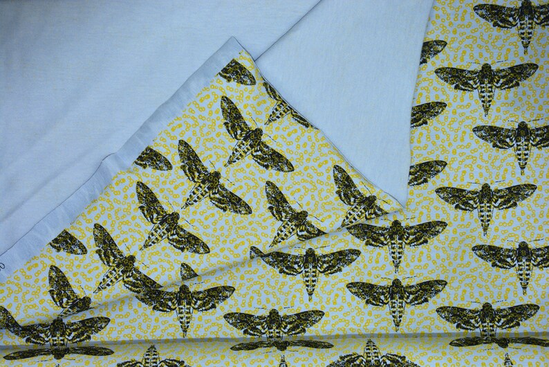 0,5 m Jersey MOTH motte mustard yellowblueblack
