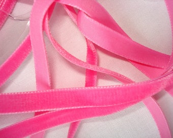 2 m ribbon VELVET very pink;D!