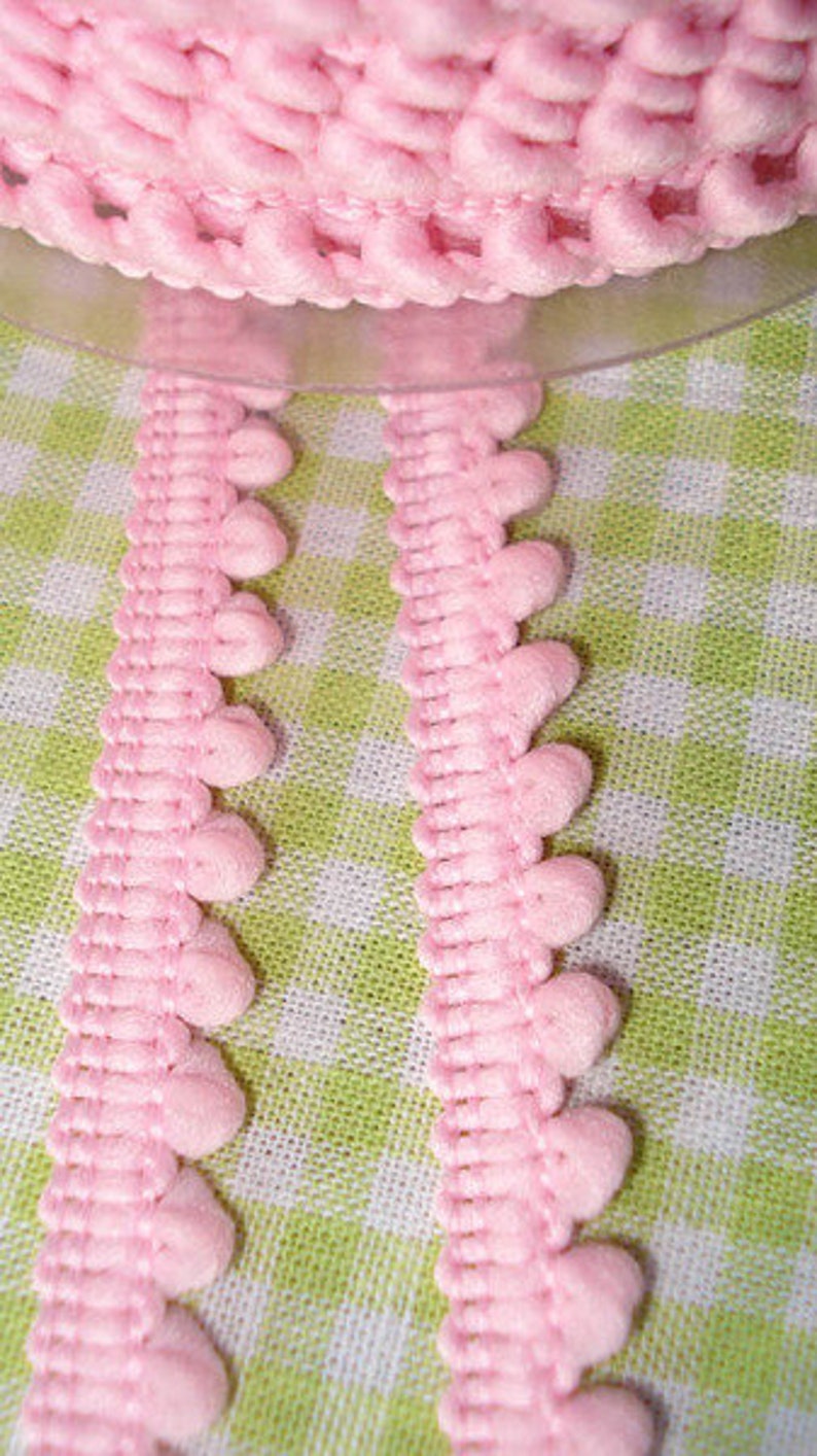 2 m Mini-Pomponsband rosa Bild 2