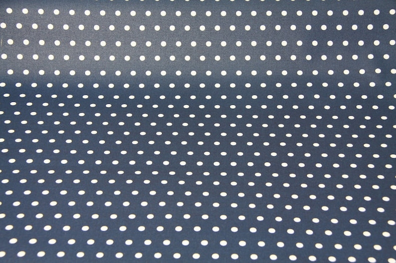 0,25 x 0,75 m POINTS enduite bleu/blanc LEONA cotton/acrylique 100 % CO acryl image 1