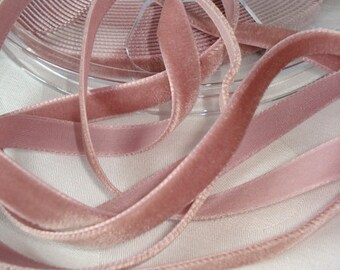 2 m ribbon VELVET old rose