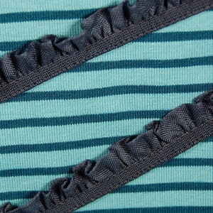 2 m ribbon plissé, frill in blue image 2