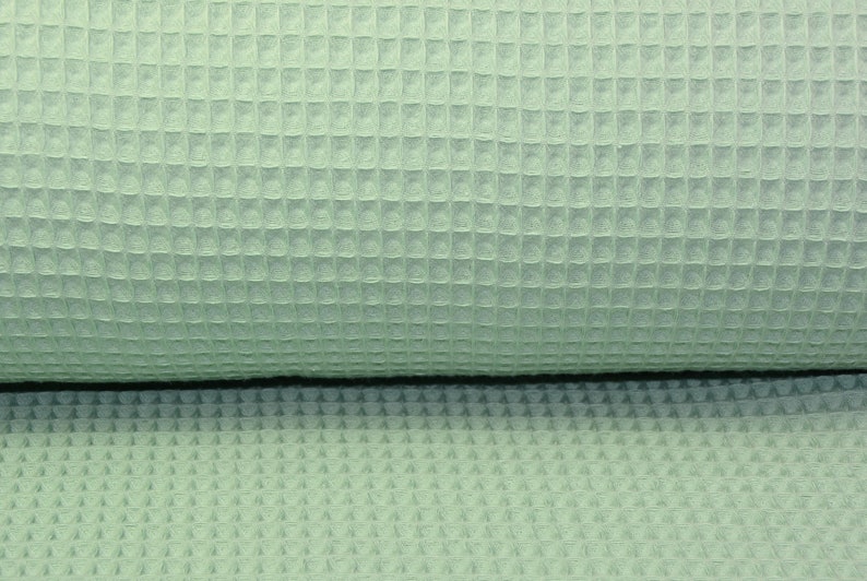 0.5 x 1.52 m NELSON waffle lpique WAFFEL PIQUÉ emerald 100% CO col. 100266 image 6