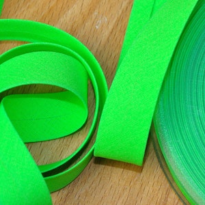 2 m x 20 mm bias binding NEON GREEN image 3