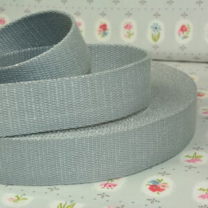 2 m SEAT BELT GLITTER 30 mm grey/silver 画像 5