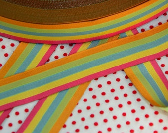 2 m STRIPES SUNLIGHT Ringel Webband bunt 20 mm