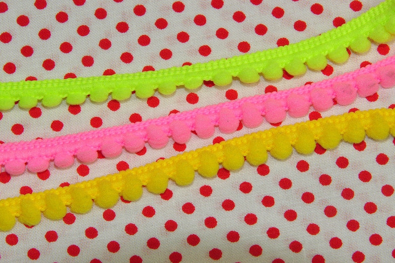 2 M Neon Mini-pompons Vert image 4