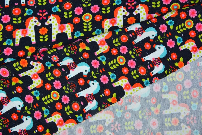 0,5 m DALAHORSE knit Jersey blackmulti