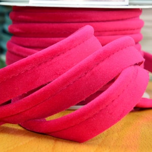 2 m x 20 mm VELVET PIPING edging braid pink 100 % PL col. 78 image 2