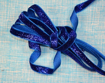 2 m x 10 mm Lurexband ROYALBLAU Glitzerband Glitzer ruban ribbon LUREX