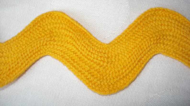 2 m x 30 mm SERPENTINE CROQUET PASSEMENT jaune 100 % coton image 2