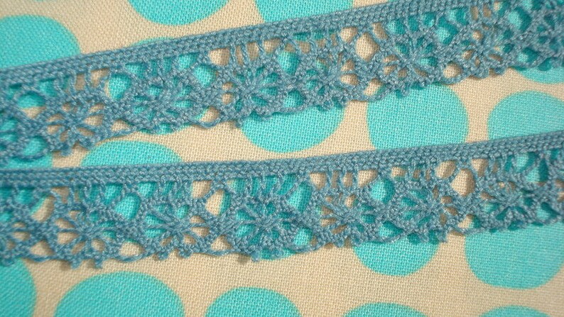 2 m crochet gris/turquoise image 2