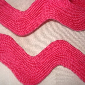 2 m x 30 mm passement SUPERGRAND 30 mm PINK rickrack serpentine crochet image 2