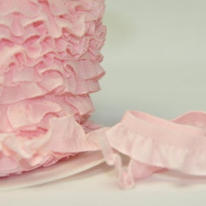 2 m x 18 mm ribbon plissé, frill in pink image 1