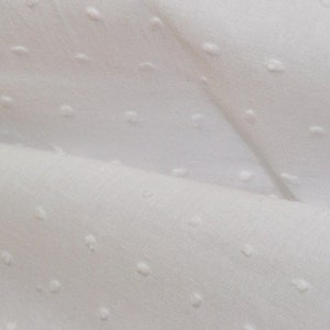 0,5 x 1,35 m FRIEDA Voile/batiste blanc points 100 % COTON image 3
