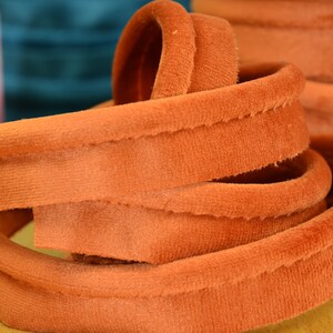 2 m x 20 mm VELVET PIPING edging braid rusty 100 % PL col. 46 image 2