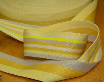 2 m SEATBELT stripes yellow/beige 40 mm