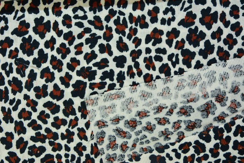 0,5 x 1,5 m PANTER tigerlilli 100 % COTTON brown/black image 4