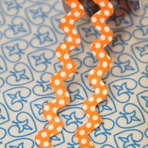 2 m rick-rack with DOTS in ORANGE image 4