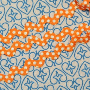 2 m rick-rack with DOTS in ORANGE image 2