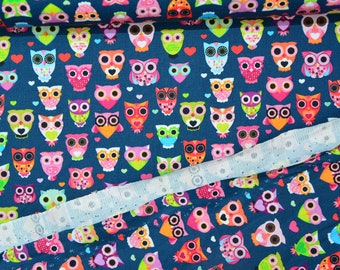 0,5 x 1,47 m KIM owl 100 % CO blue/multi Ökotex