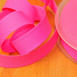 2 m x 20 mm Schrägband NEON-PINK 50 % CO 50 Pl Bild 1