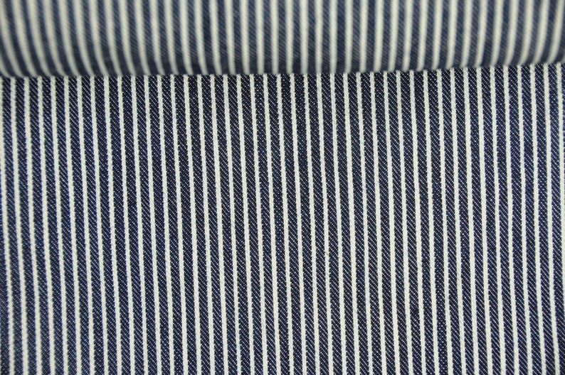 0,5 m STREIFEN-JeansD dunkelblau/weiß Bild 3