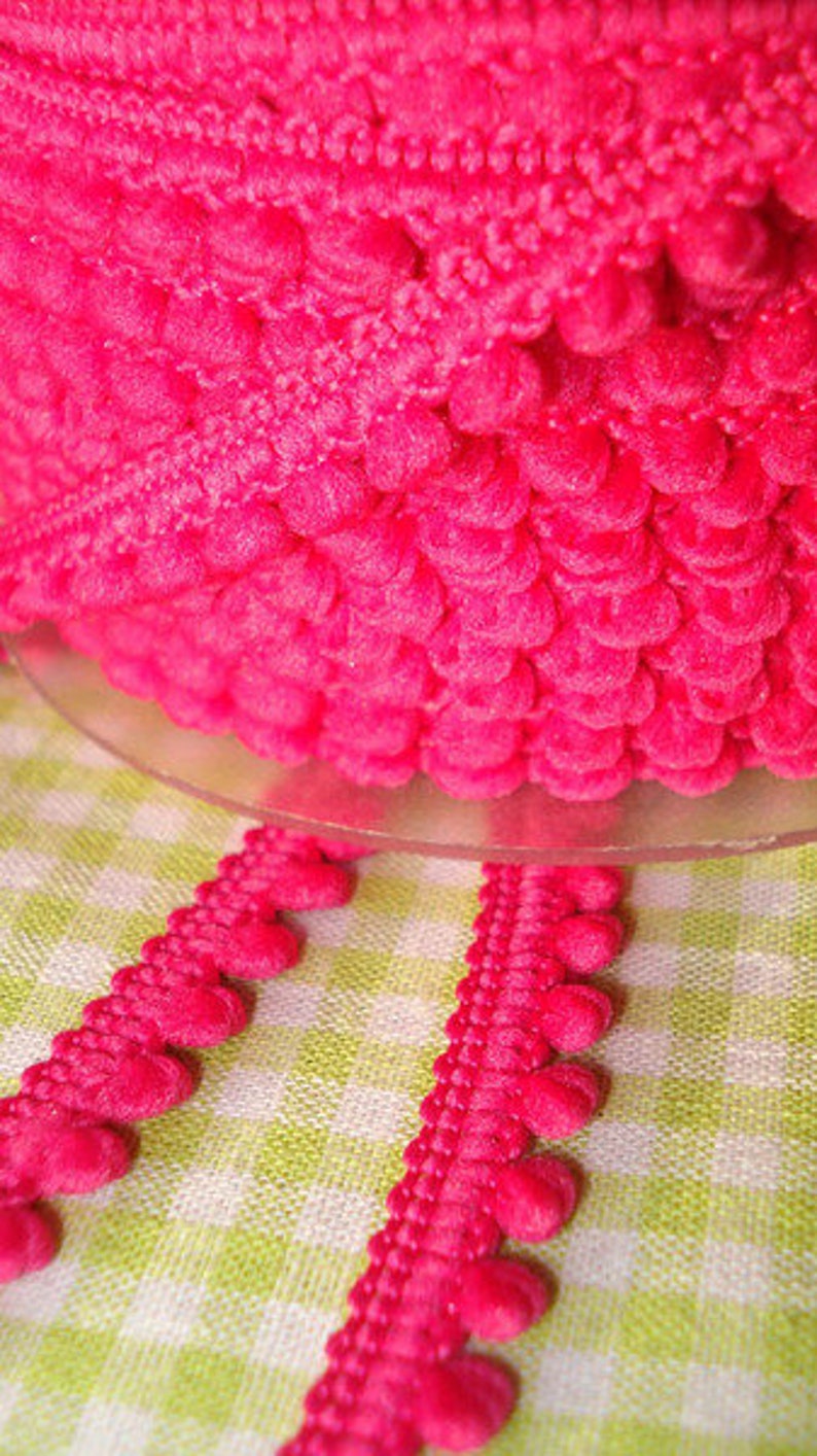 2 m Mini-Pompons pink / rose image 2