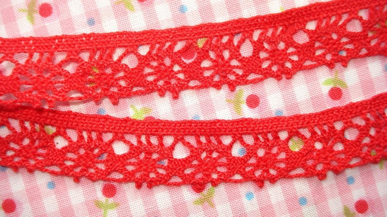 2 m x 14 mm crochet très rouge 100 % PL image 1