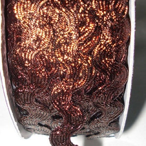 2 m rickrack brown glitter image 2