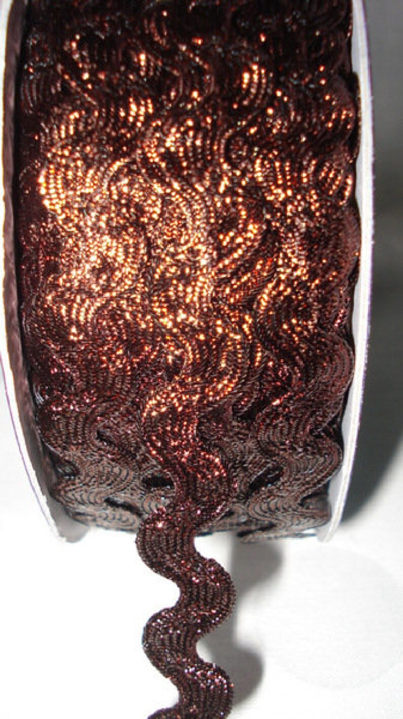 2 m rickrack brown glitter image 2