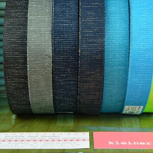 2 m x 25 mm webbing strap ribbon GREEN 100 % COTTON seat-belt image 6